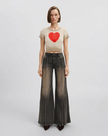 The Shrunken Faded Love T-shirt  - Dirty Oat