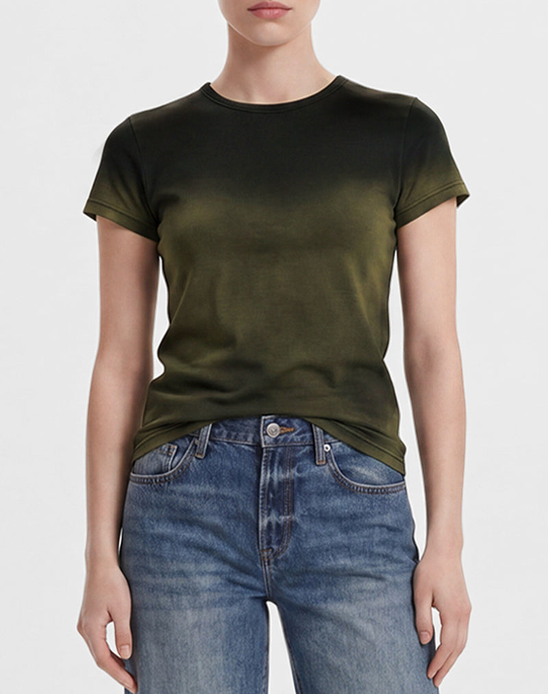 The Slacker Fade Out T-shirt - Midnight Olive