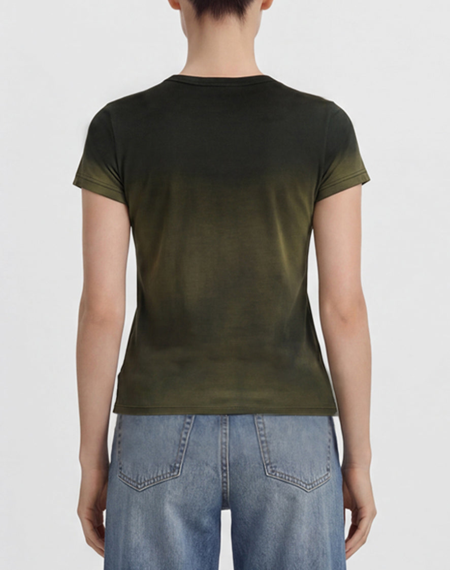The Slacker Fade Out T-shirt - Midnight Olive