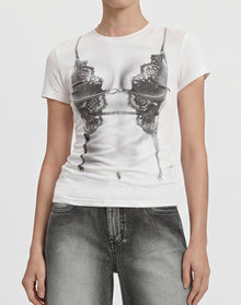 The Siren Peek-A-Boo T-shirt - White