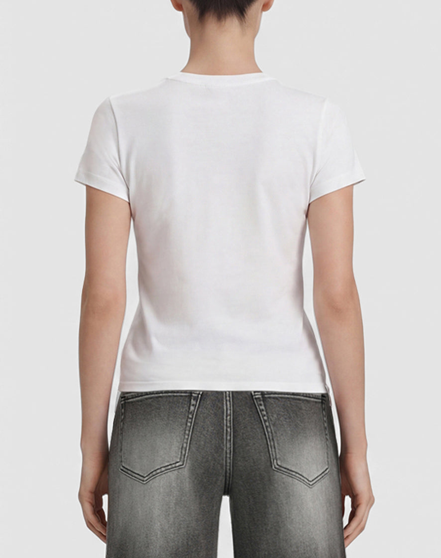 The Siren Peek-A-Boo T-shirt - White
