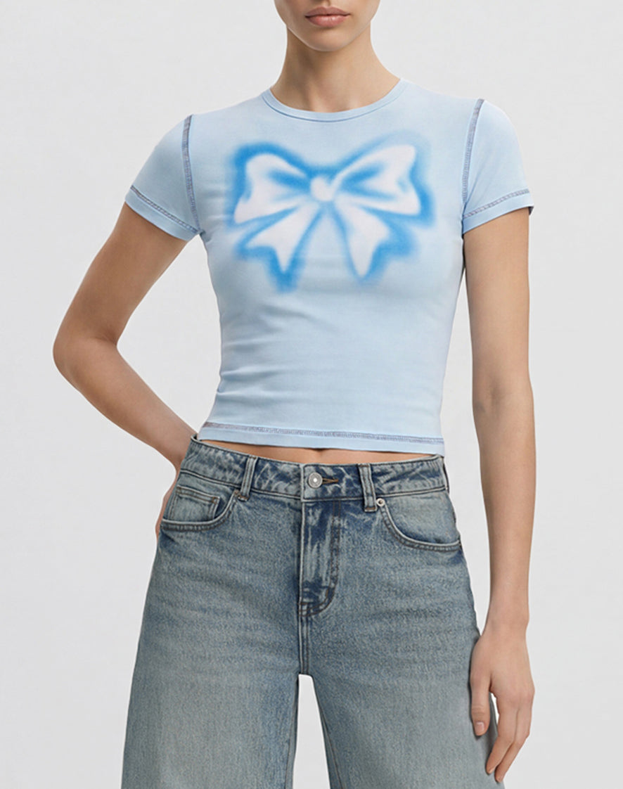 The Darling Sugar Rush T-shirt - Airbrush Blue