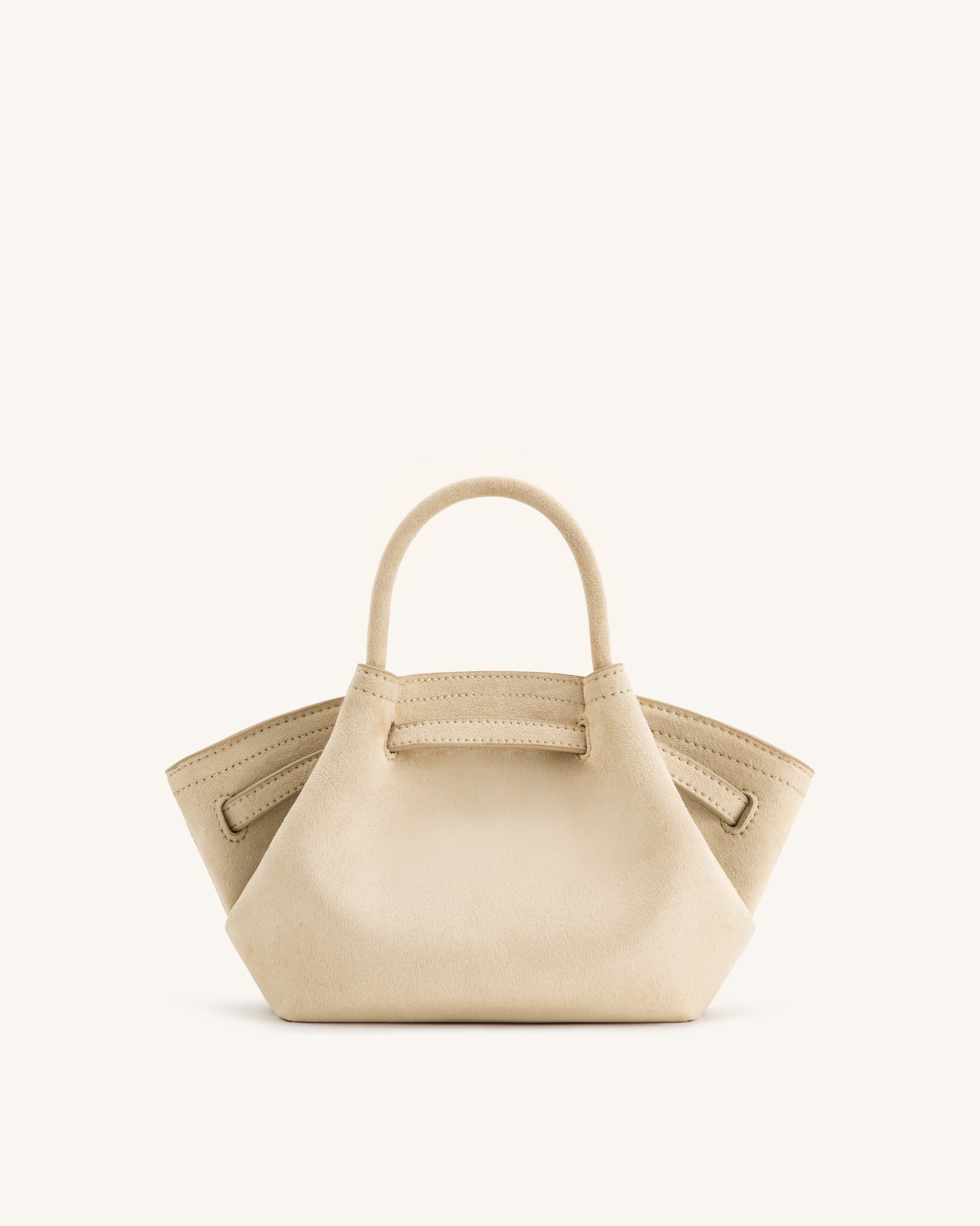 Hana Mini Faux Suede Tote Bag - Off White | JW PEI