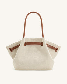 Hana Large Tote Bag - Brown Canvas