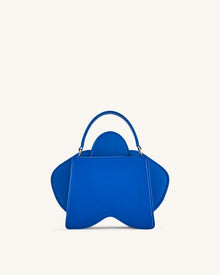 Flora Orchid Shaped Top Handle Bag - Blue