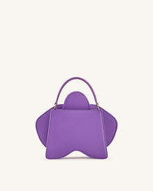 Flora Orchid Shaped Top Handle Bag - Purple
