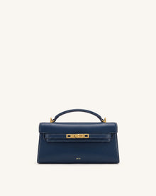 Noor Top Handle Bag - Navy Blue