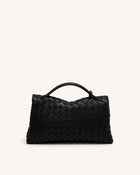 Celeste Woven Envelope Bag - Black