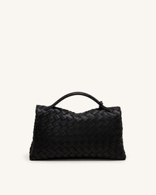 Celeste Woven Envelope Bag - Black