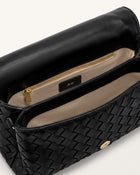 Celeste Woven Envelope Bag - Black