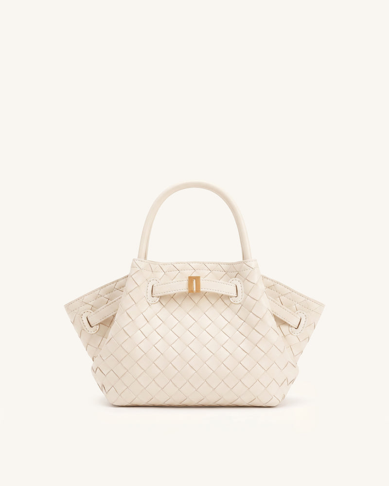 Hana Mini Weave Tote Bag - Ivory