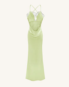 Orchid Embroidered Dress - Light Green/Ivory