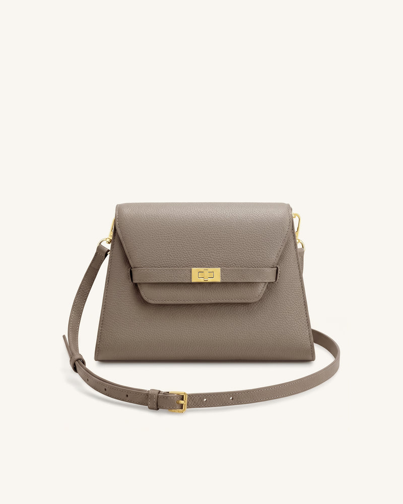 Piper Pebbled Crossbody Bag - Taupe