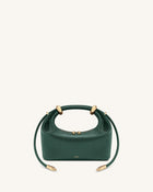 Ellie Metal Ring Embellished Top Handle Bag - Forest Green