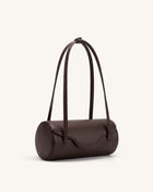 Solenne Barrel Shoulder Bag - Dark Brown