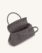 Solenne Faux Suede East-West Shoulder Bag - Taupe