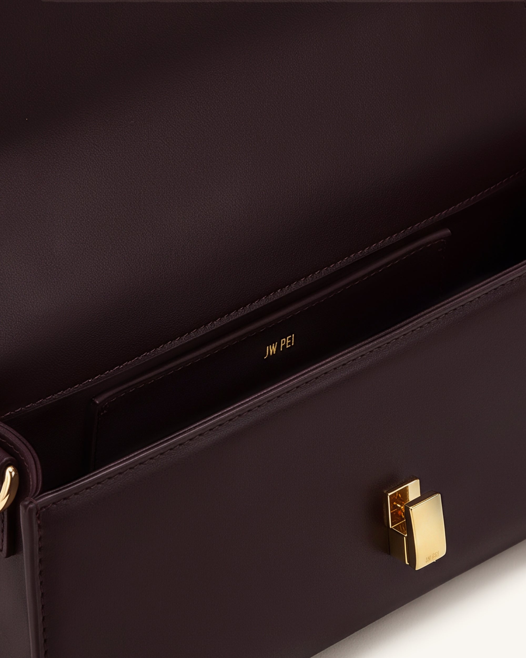 Delphine Flap Top Handle Bag - Dark Brown