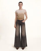 The Glitz Rhinestone Logo Tee - Desert Dusk