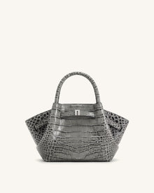 Hana Mini Tote Bag - Grey Croc
