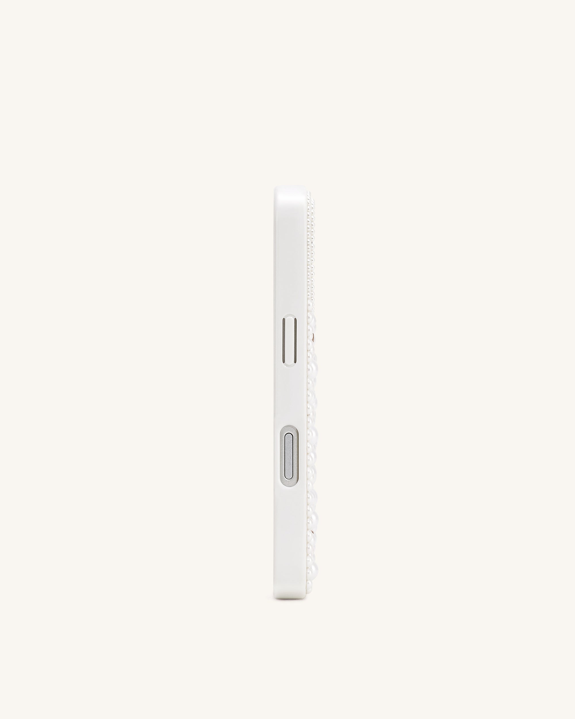 Pearl Embellished Phone Case - White