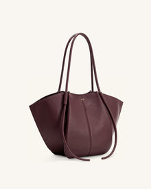 Nala Wide Tote Bag - Deep Burgundy