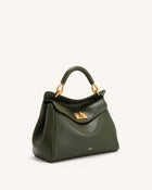 Lucia Classic Top Handle Bag - Dark Olive Green