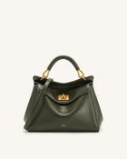 Lucia Classic Top Handle Bag - Dark Olive Green