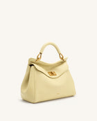 Lucia Classic Top Handle Bag - Light Yellow