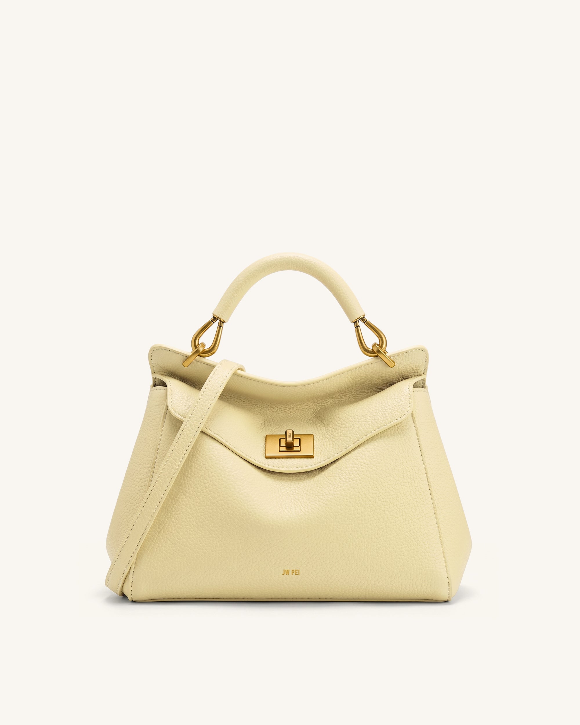 Lucia Classic Top Handle Bag - Light Yellow