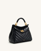 Lucia Classic Top Handle Bag - Jet Black