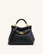 Lucia Classic Top Handle Bag - Jet Black