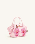 Hana Mini Phalaenopsis Orchid Embroidery Tote Bag - Pink