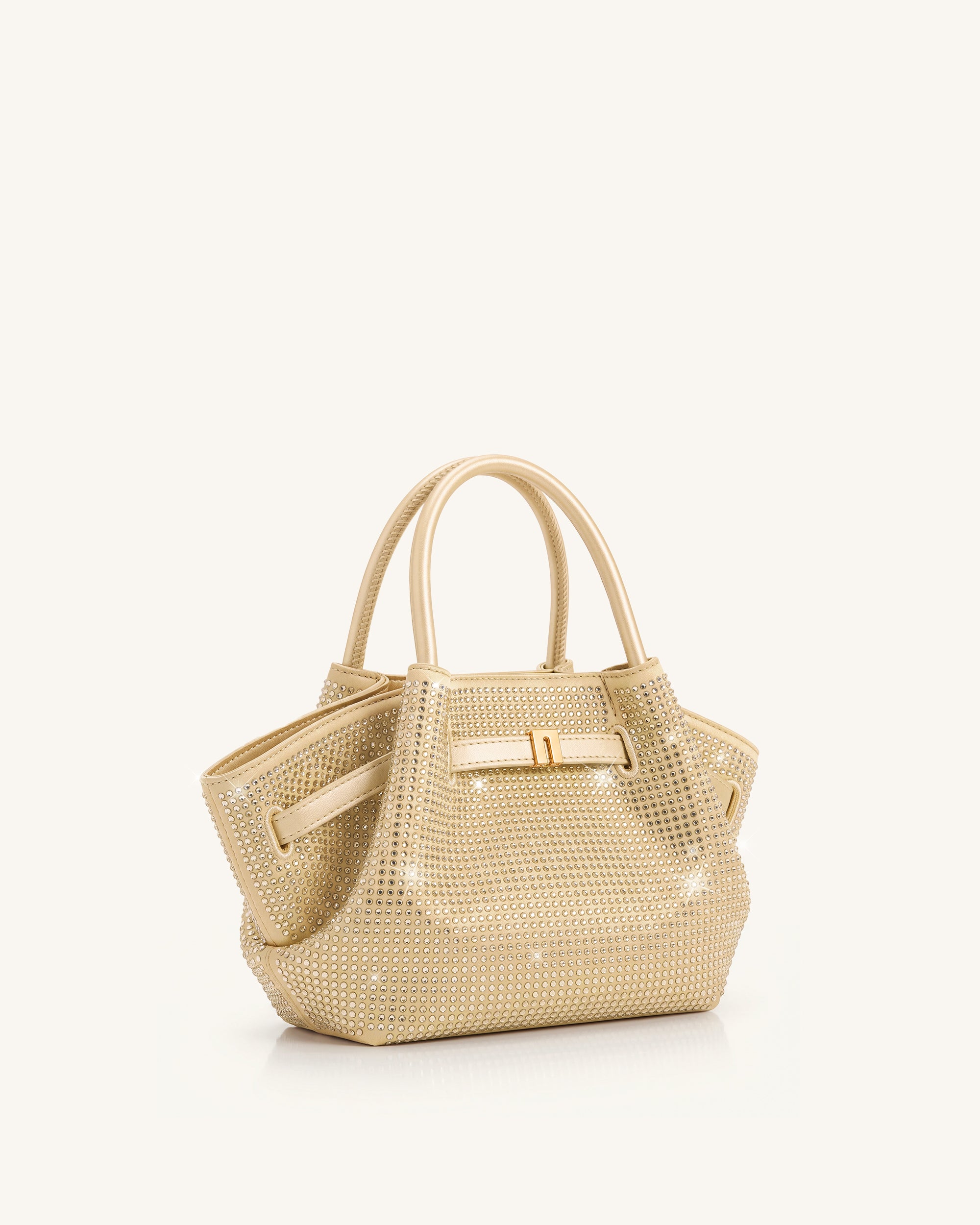 Hana Mini Artificial Crystal Tote Bag - Champagne