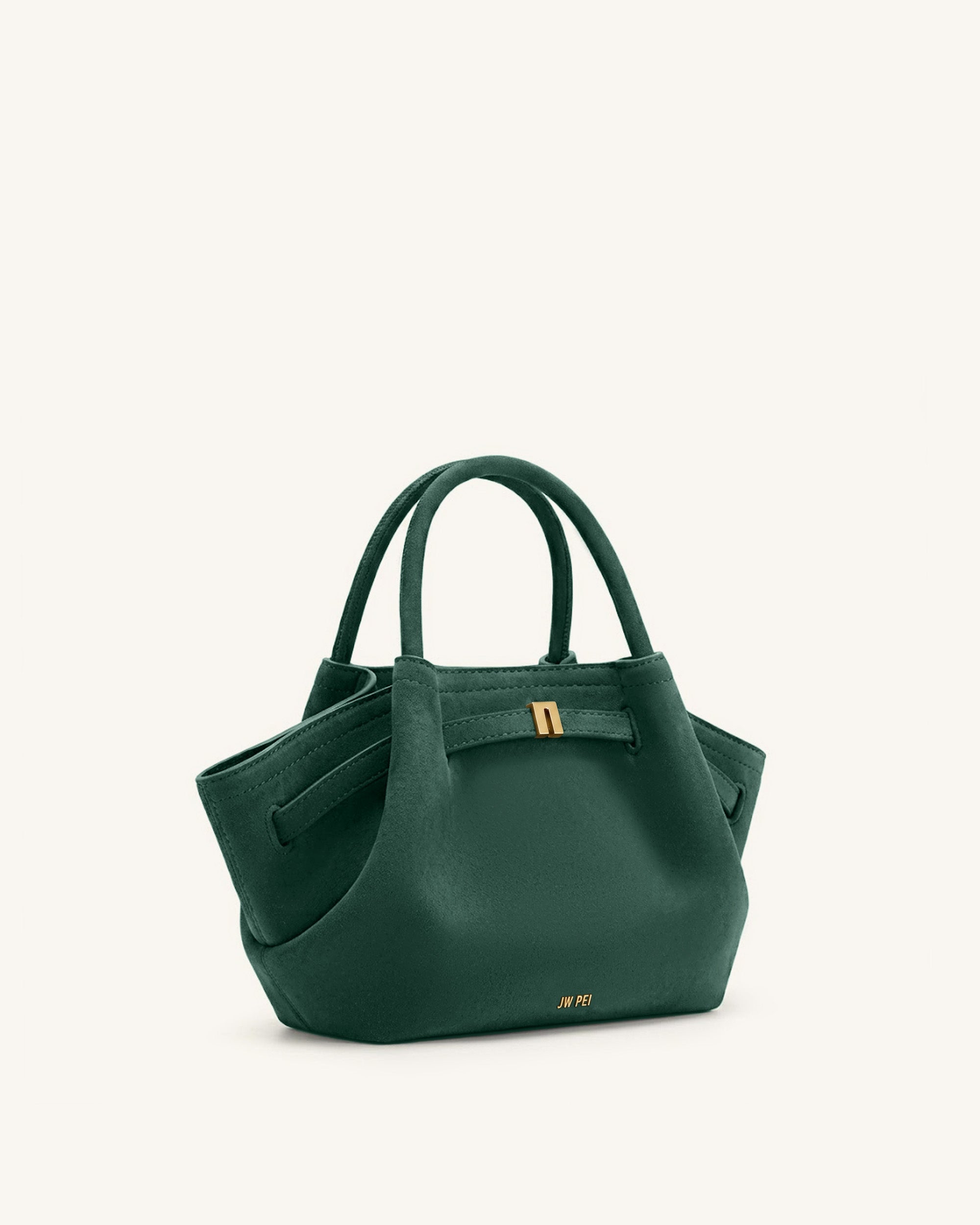 Hana Mini Faux Suede Tote Bag - Forest Green
