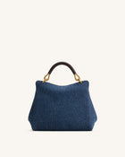 Lucia Classic Handbag - Blue Denim