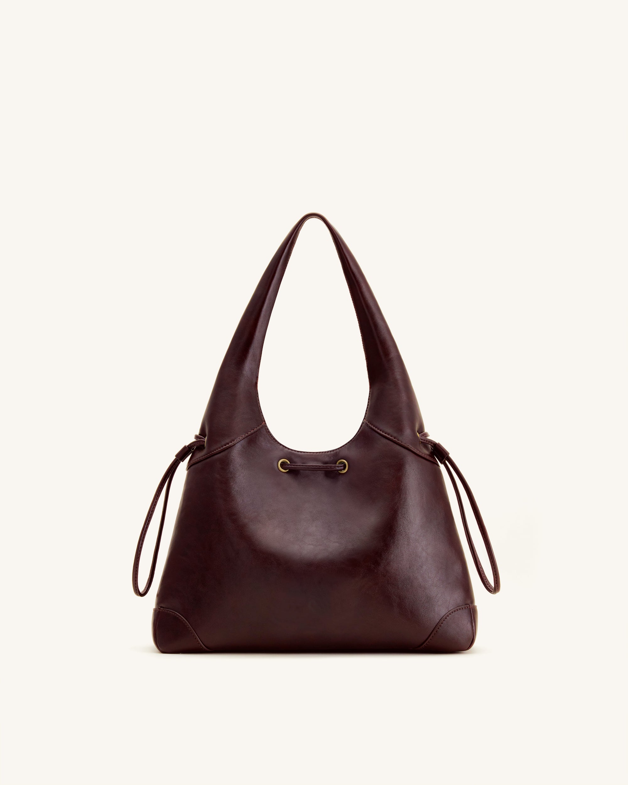 Celandra Drawstring Hobo Bag - Deep Burgundy