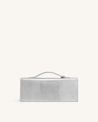 Celeste Envelope Top Handle Bag - Silver Lizard Texture