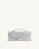 Celeste Envelope Top Handle Bag - Silver Lizard Texture