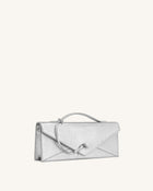 Celeste Envelope Top Handle Bag - Silver Lizard Texture