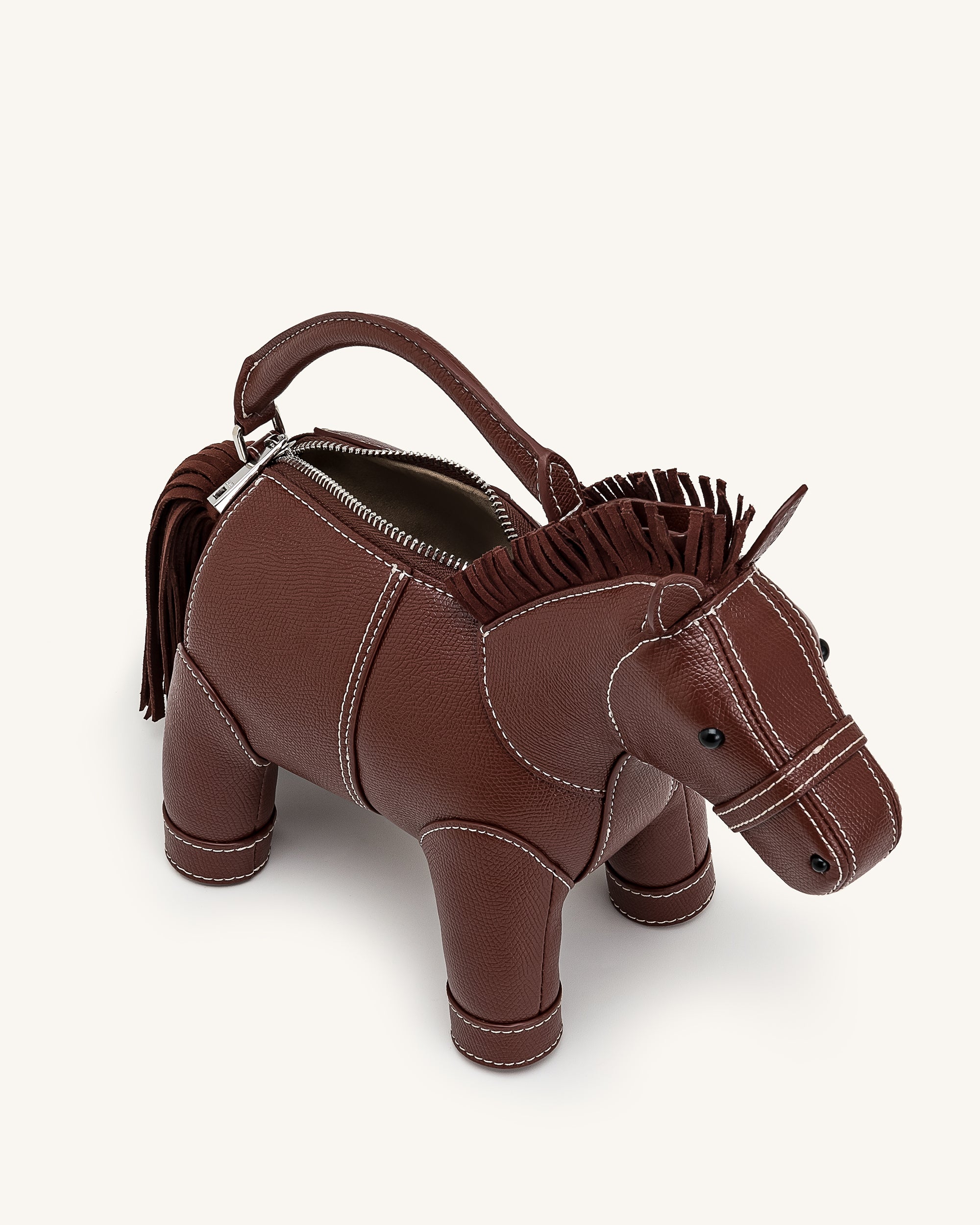 Harper Horse Top Handle Bag - Brown