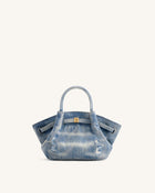 Hana Mini Denim Tote Bag - Blue