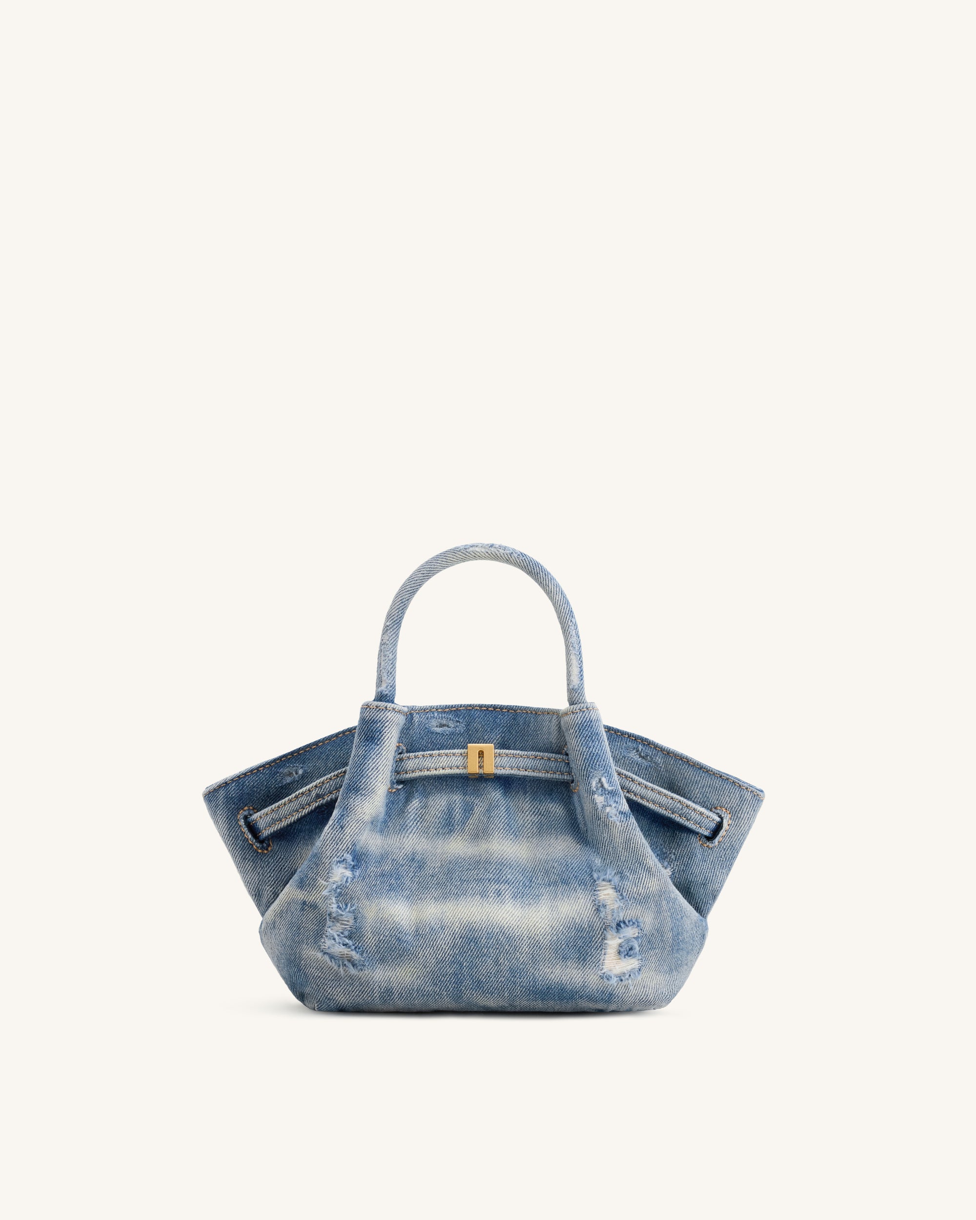 Hana Mini Denim Tote Bag - Blue