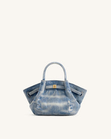 Hana Mini Denim Tote Bag - Blue