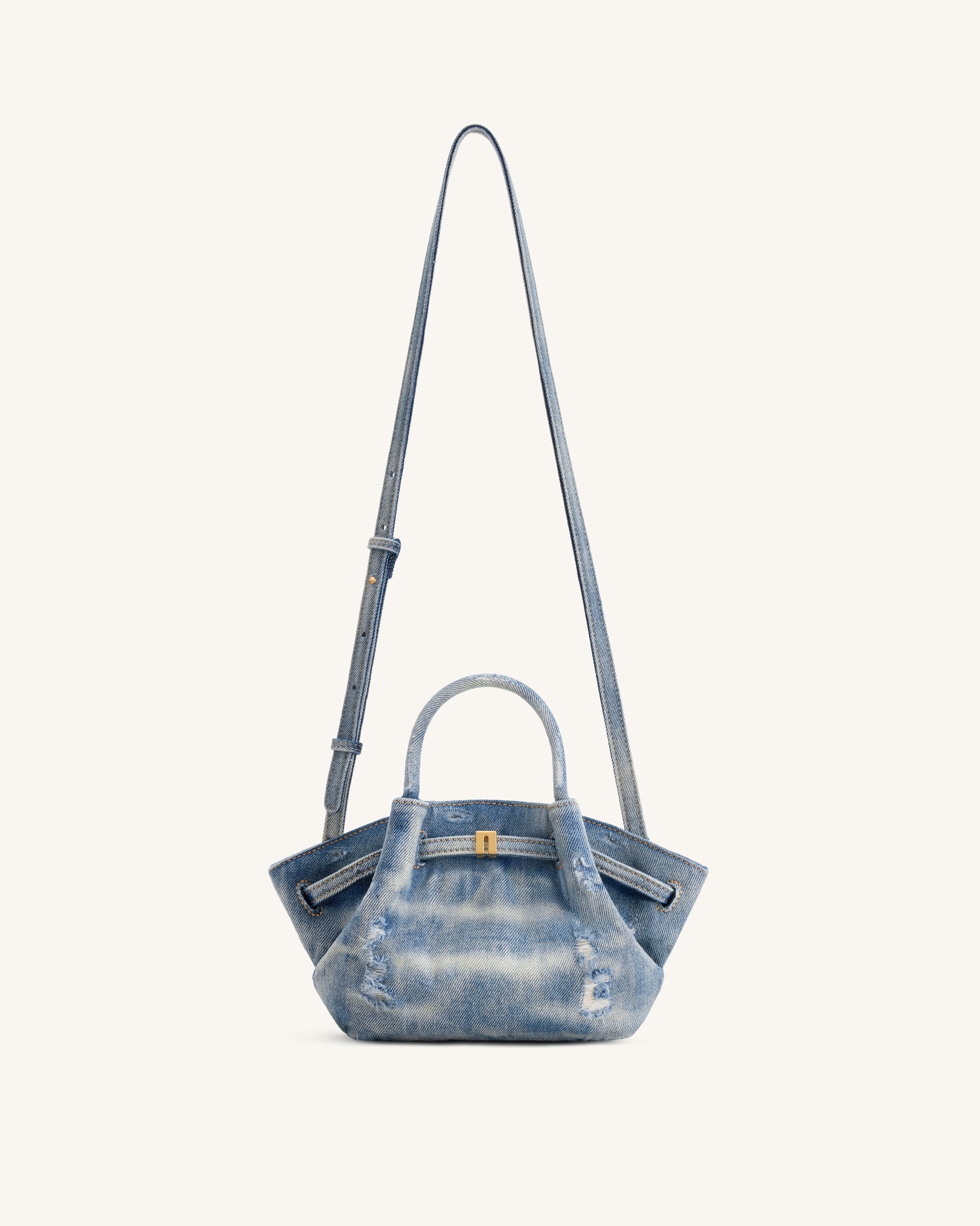 Hana Mini Denim Tote Bag - Blue