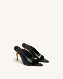 Noemi Pointed-Toe Mule Heels - Black