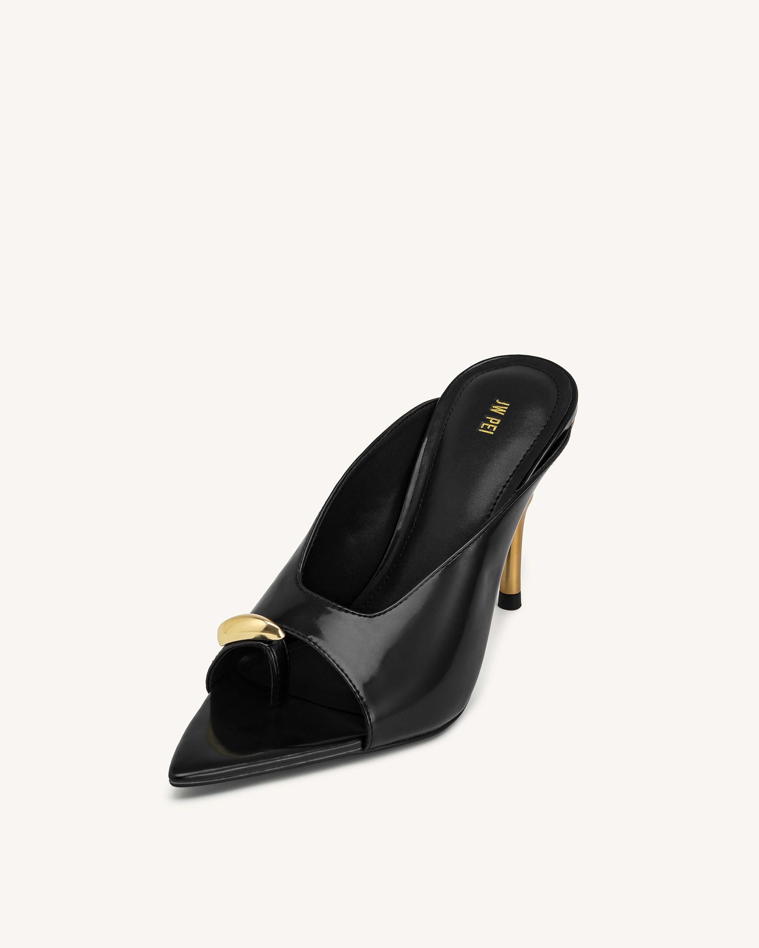Noemi Pointed-Toe Mule Heels - Black