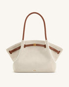 Hana Large Tote Bag - Brown Canvas