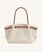Hana Large Tote Bag - Brown Canvas