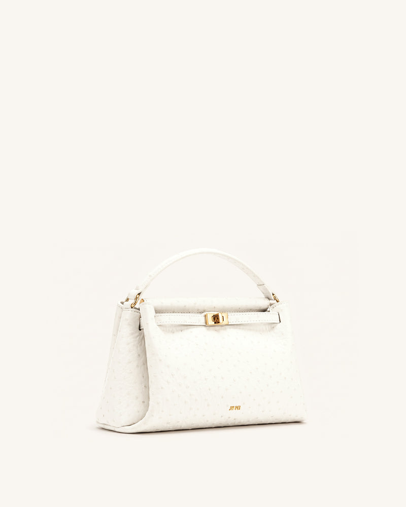 Carmen Top Handle Bag - Milky White
