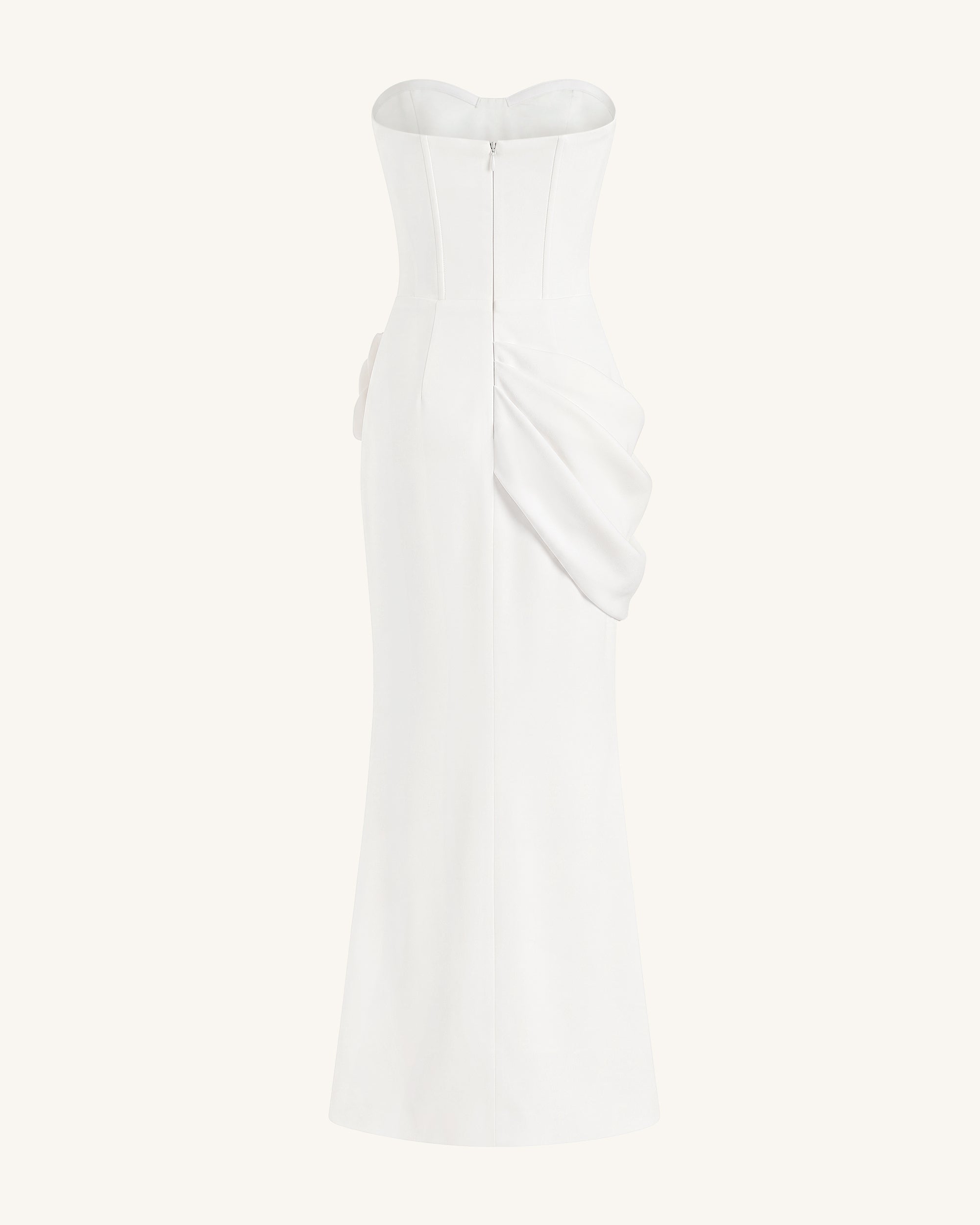 Orchid Embellished Corset Maxi Dress - White